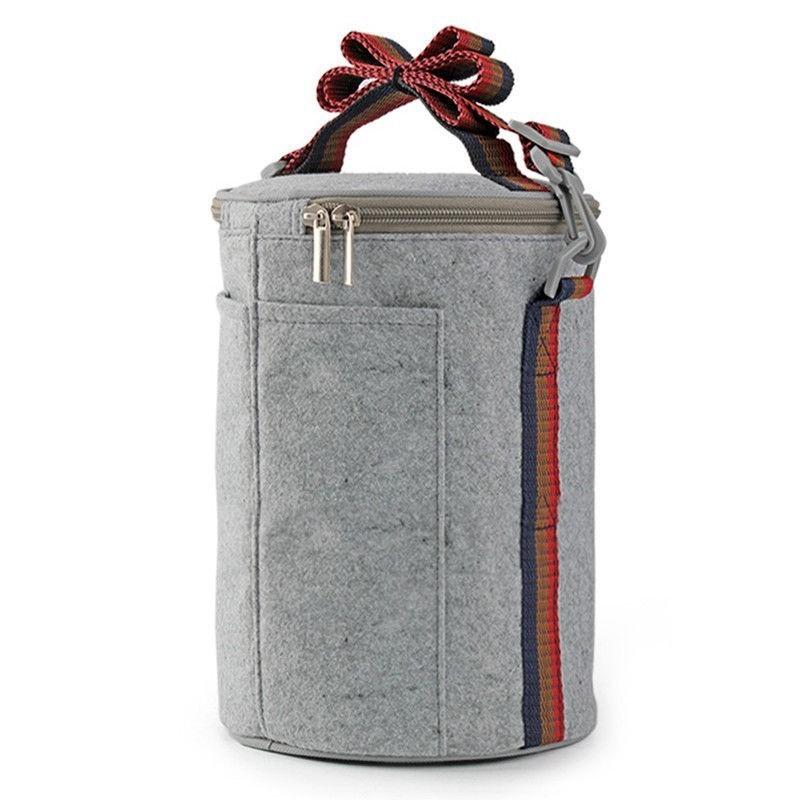 Elegantní 3patrový nerezový termicky izolovaný piknikový obědový box pro celodenní čerstvost