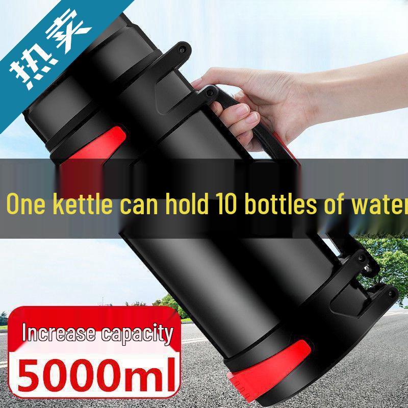 Stainless Steel Insulated Travel Kettle Thermos - Large Capacity Sports Water Bottle for Outdoor & Car Use
