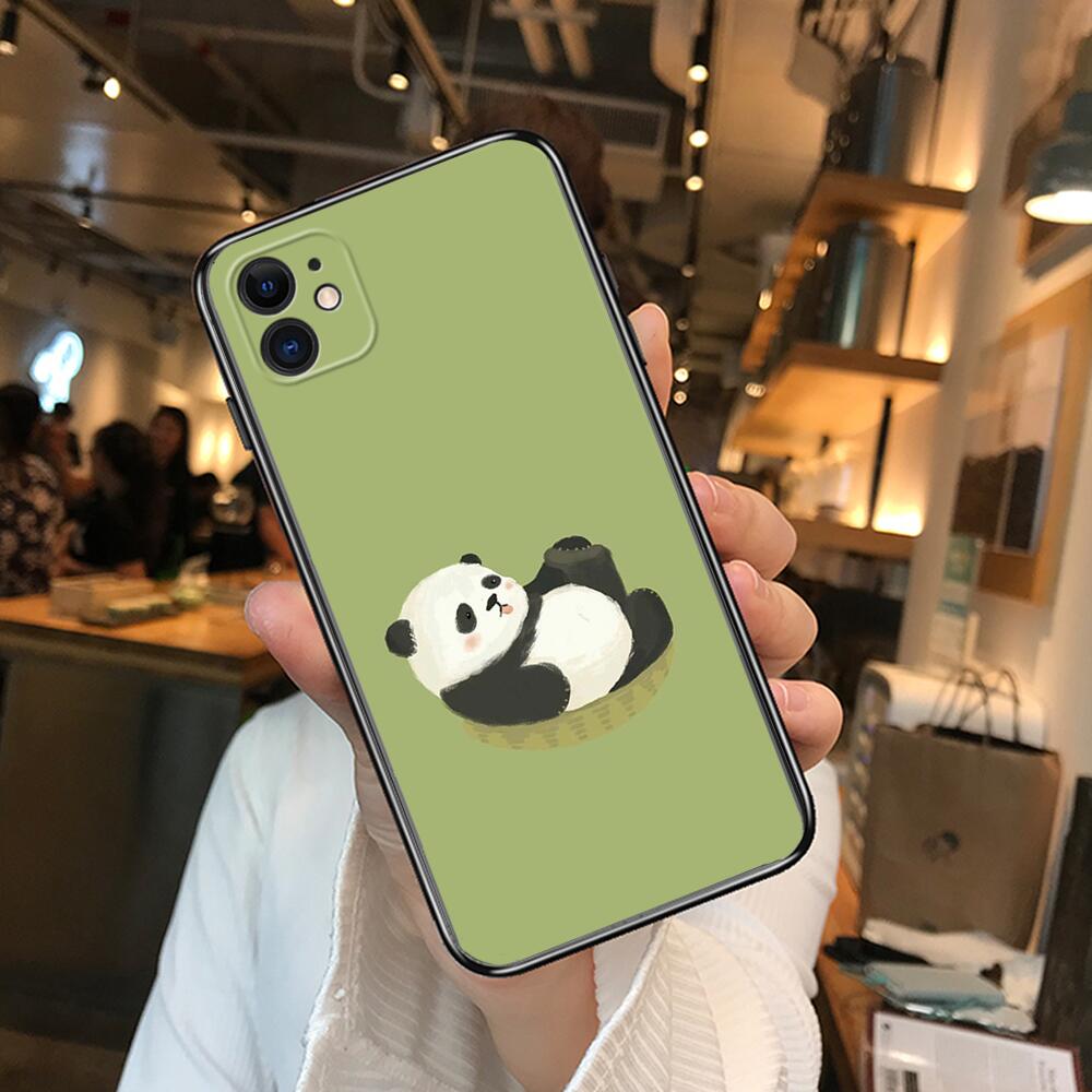 Super Cute Panda Phone Cases For Iphone 13 Pro Max Case 12 11 Pro Max 8 PLUS 7PLUS 6S XR X XS 6 Mini Se Mobile Cell