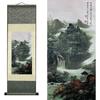 AtfArt Asian Wall Decor - Beautiful Silk Scroll Painting of Waterfall River Landscape - Mountain Spring Autumn Color Oriental Decor Chinese Art Wall