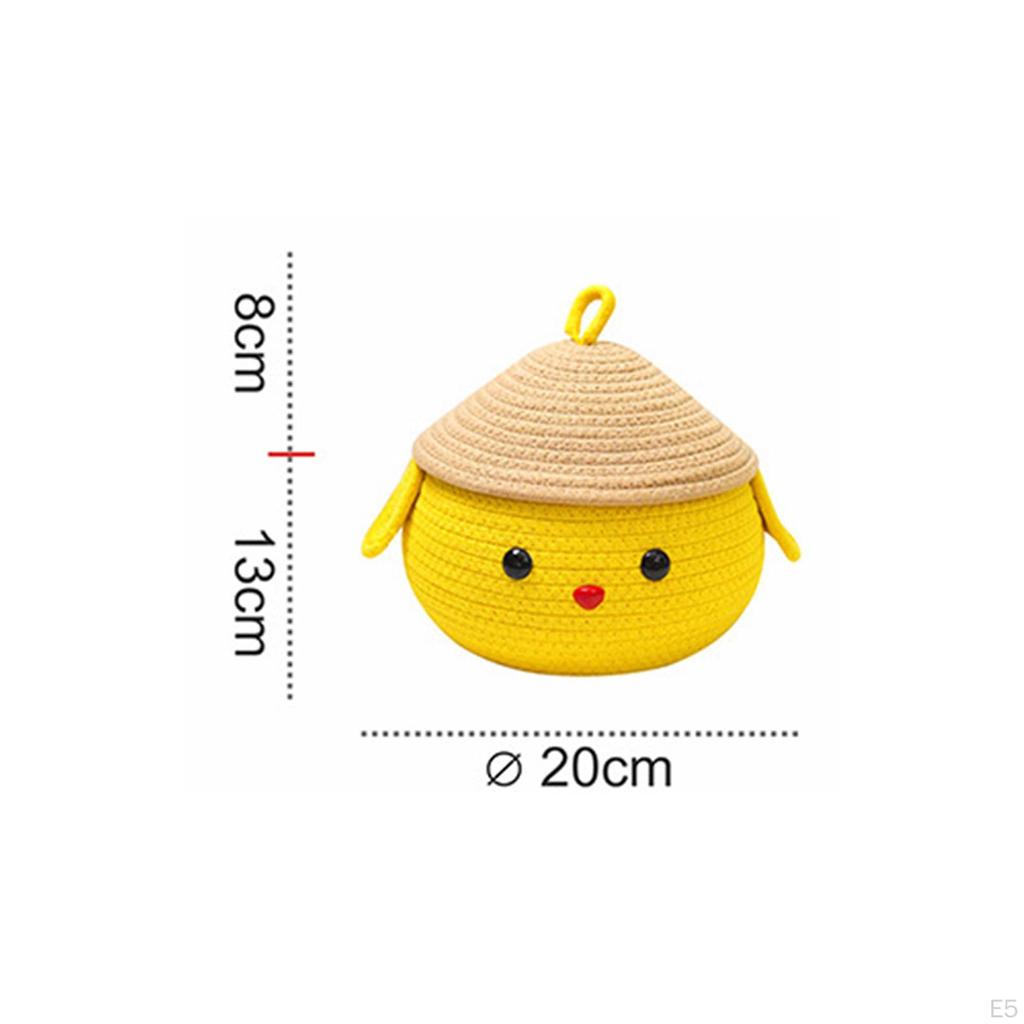 Chic Cotton Rope Container with Cover for Tidying Up