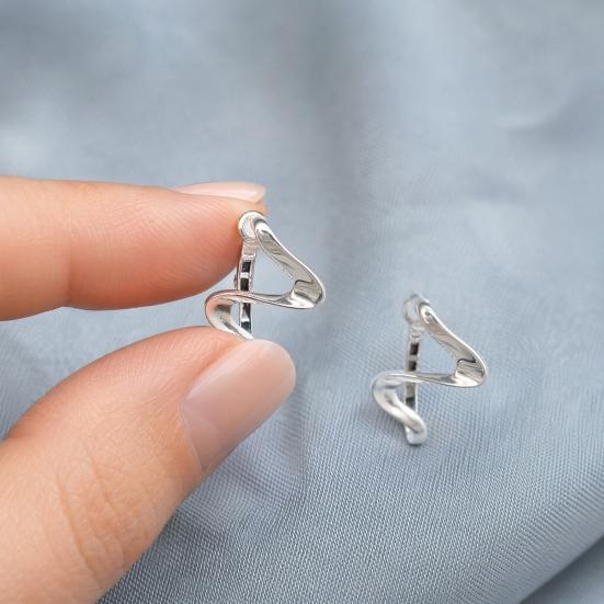 1 Paio di Orecchini Chunky Huggie per Donne Ragazze, Piccoli Cerchi Minimalisti, Gioielli Geometrici Semplici Rotanti