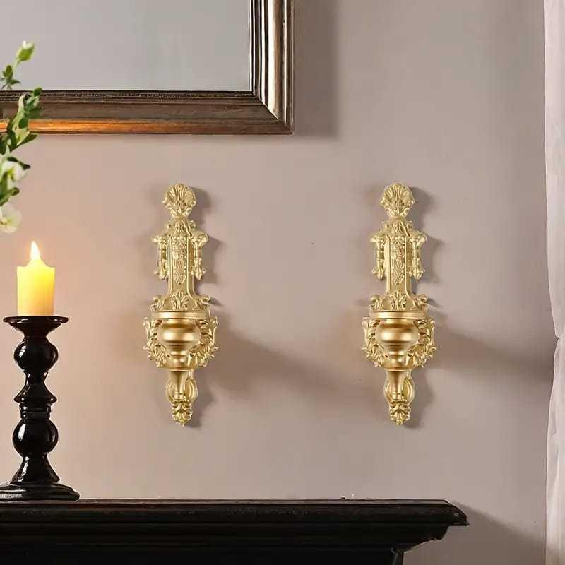 Rustic Iron Wall Hanging Candle Holder Cup Block Candles Nordic Home Hotel Decor