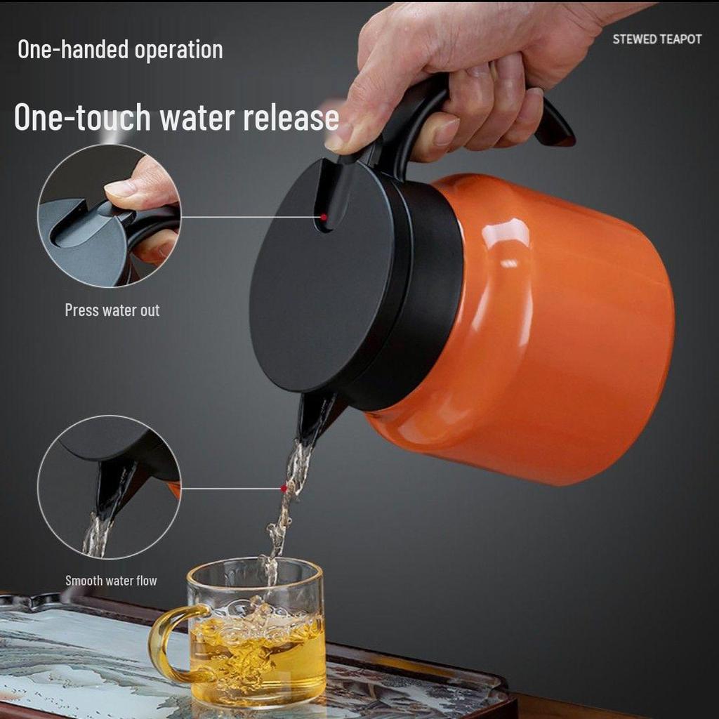 Insulated Stainless Steel Thermos Cup: Large Capacity Water Bottle with Tea and Water Separation for Home Use