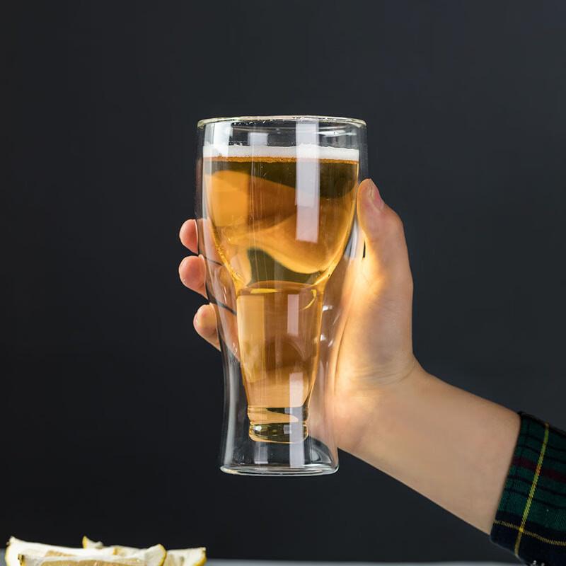 Creative Inverted Double-Wall Glass Mug