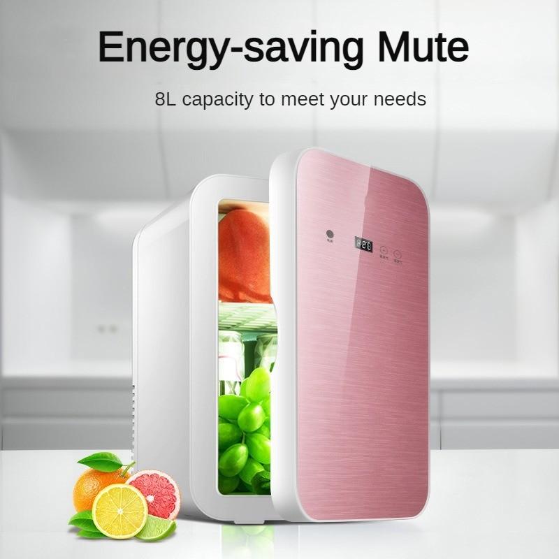 8L Large Capacity Energy-saving & Silent Mini Refrigerator Intelligent Touch Screen Refrigeration Equipment Digital Display Car Fridge