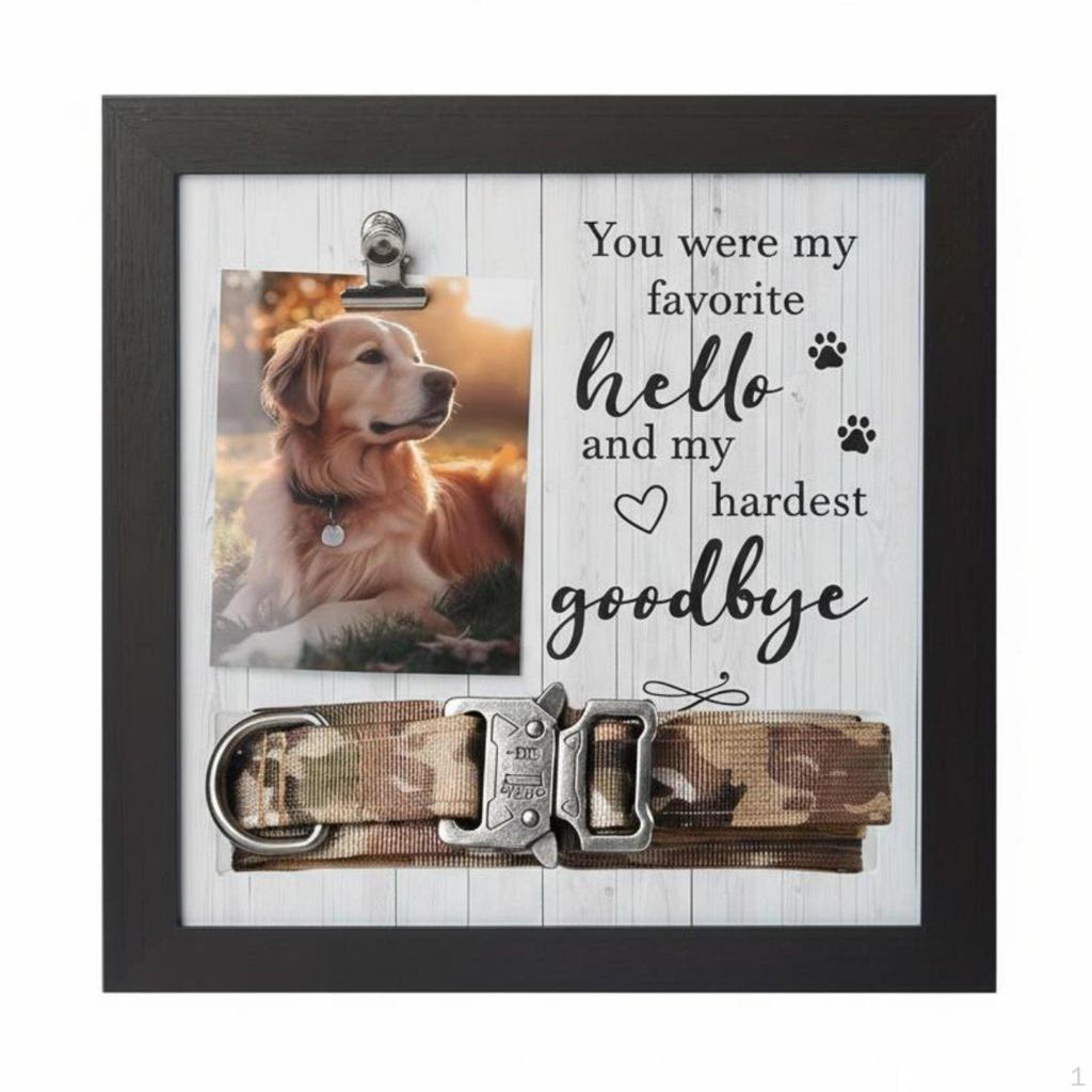 Photo and Choker Holder Sympathy Gift Pet Memorial Frame Honored Remembrances Loss Picture