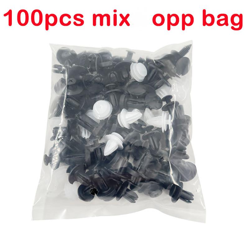 

100PCS 6 Kinds Car Fastener Clip Universal Car Buckle Plastic Fixed Buckle Fastener OPP Bag Mixed 100pcs-mixed-opp bag