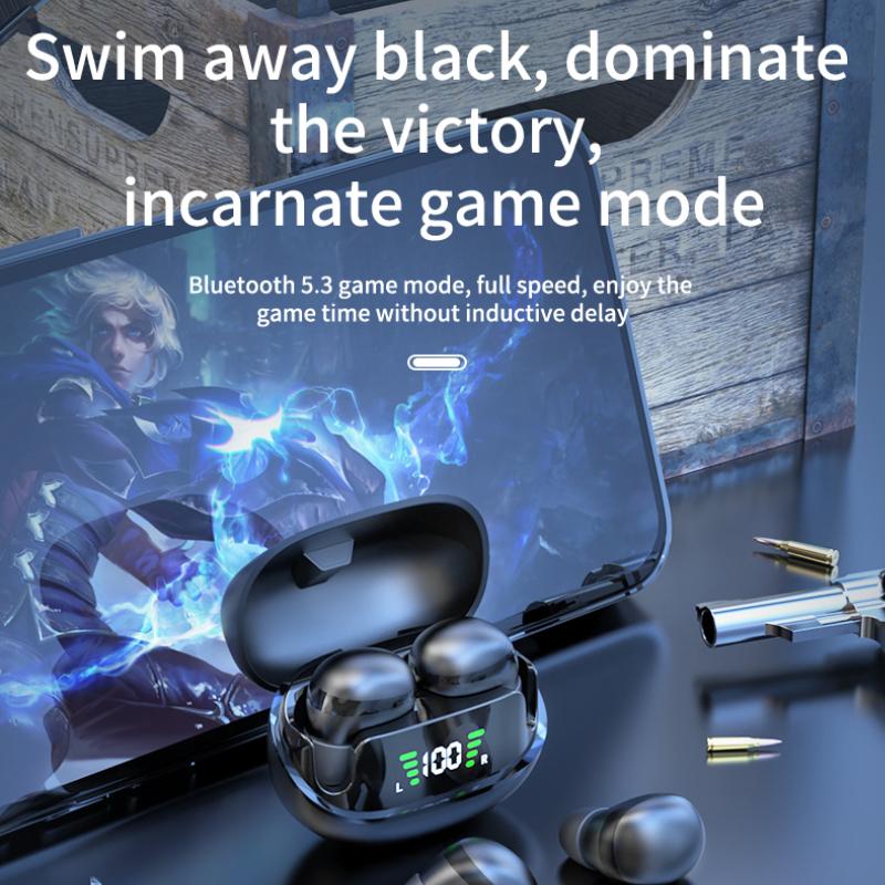 Ultrakleines, kabelloses Mini-Bluetooth-Headset, Erdnussgröße, unsichtbare In-Ear-Ohrhörer, wasserfest, geräuscharm, Hifi-Stereo-Reduktions-Kopfhörer