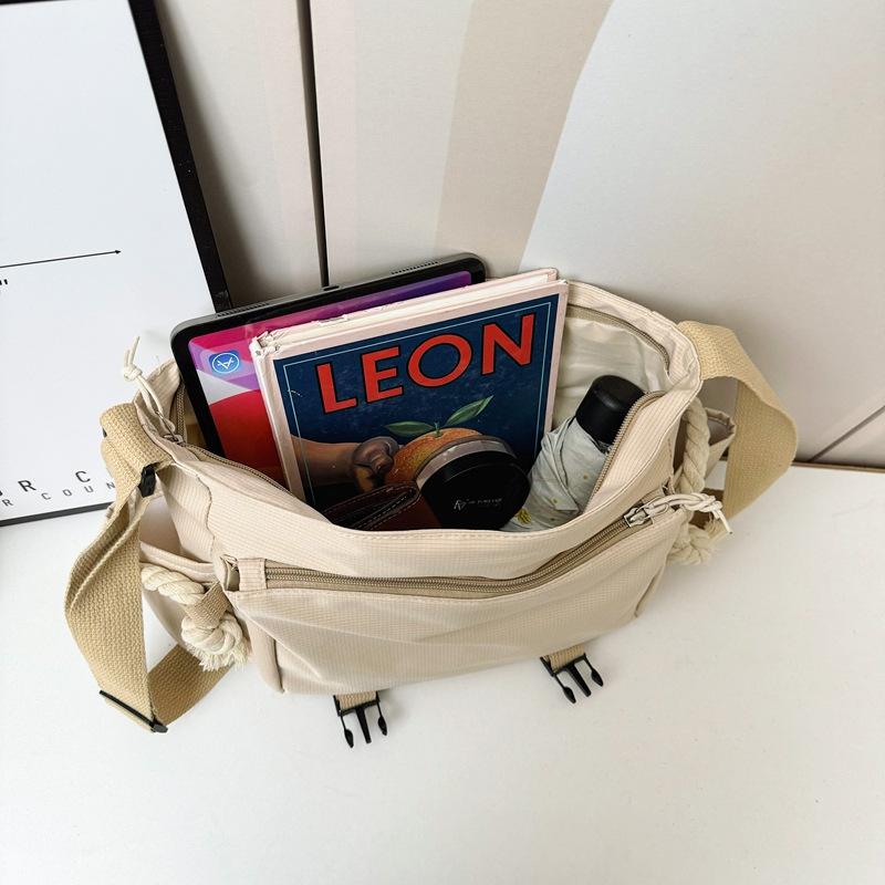 2025 Spring New Large-capacity Shoulder Messenger Bag, Student Portable Class Commuting Portable Tote Bag