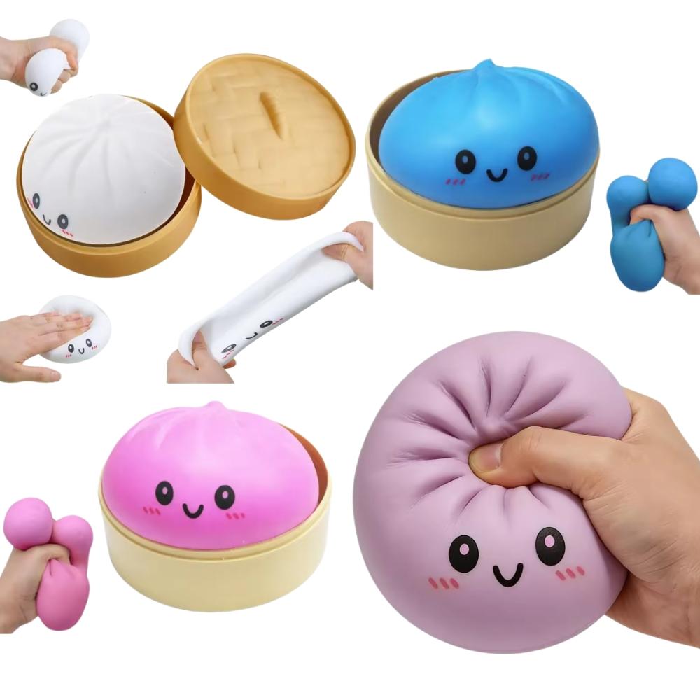 Colorful Dumpling Squishes Stress Balls Reusable Low Rebound Decompression Dough Ball Unique Home Decoration Birthday Gifts