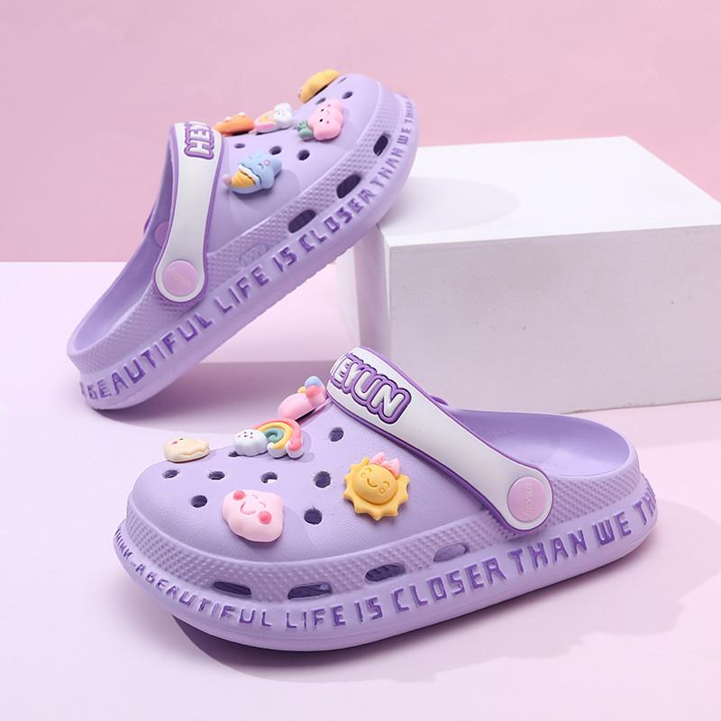 Leichte Atmungsaktive Kinderlochschuhe Slip-on Sommersandalen für Mädchen und Jungen