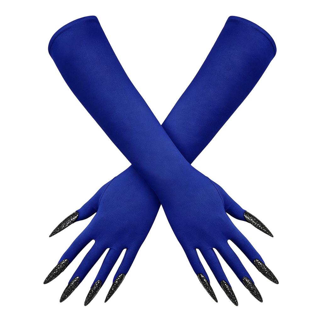 Halloween Long Nail Gloves for Women Witch Costume Party Accessories