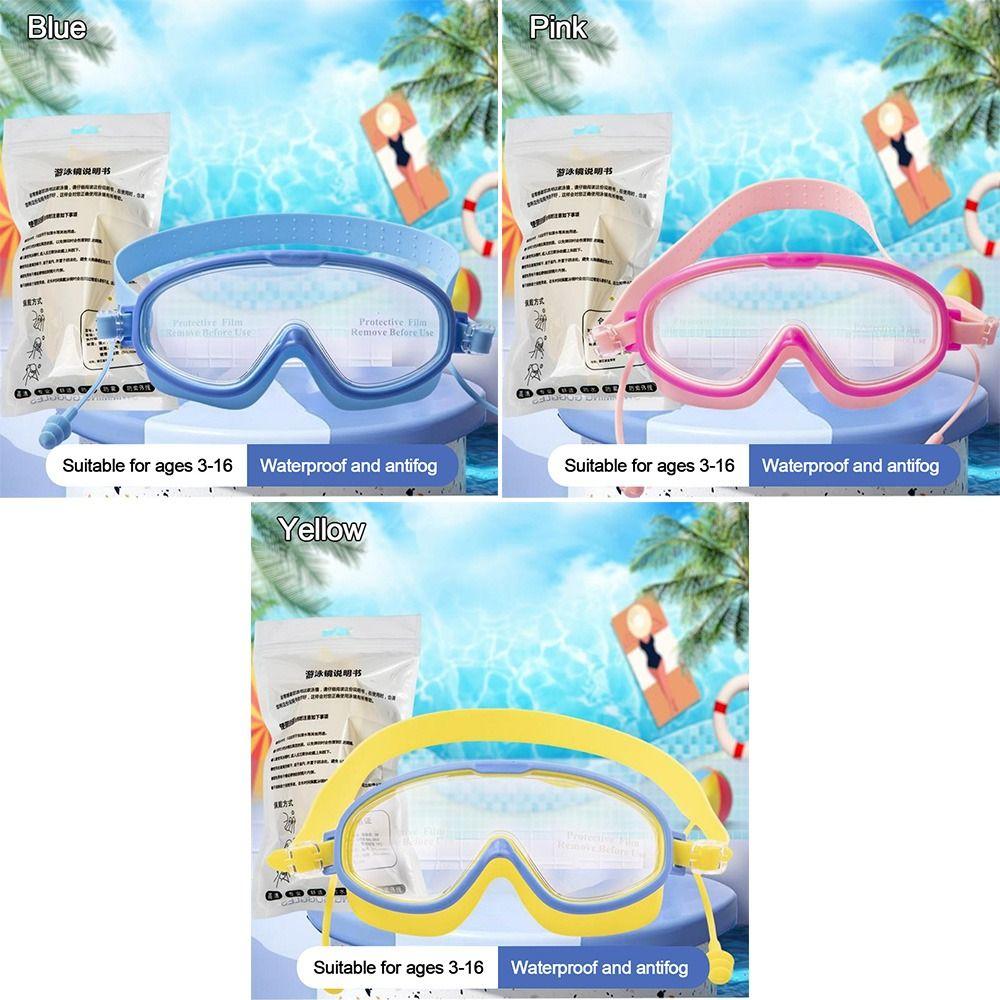 with Earplugs Kids Swimming Goggles Big Frame Swim Glasses Outdoor Sports Swimming Supplies