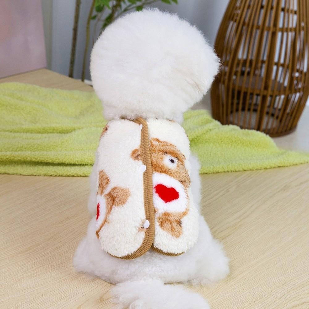 Thick Warm Dog Warm Clothes Fleece Material Thick Pet Sweater Cute Pet Fleece Sweater  Daily Wear