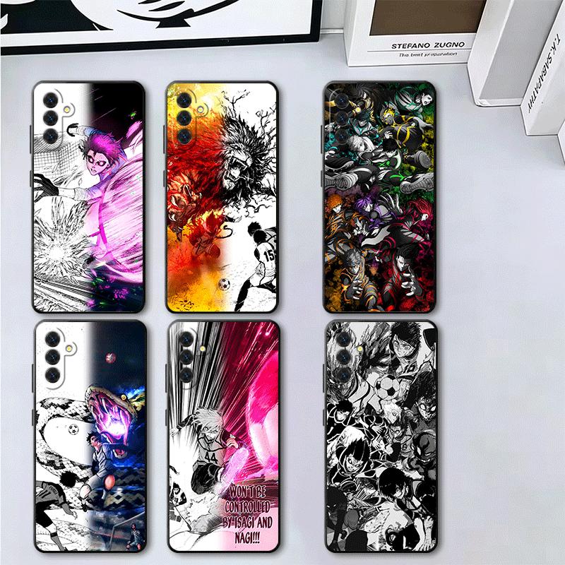 Blue L-Locks Football Anime Soft Phone Case for Samsung A17 A37 A57 A16 A26 A36 A56 A15 A25 A35 A55 A14 A24 A34 A54 A13 A23 A33