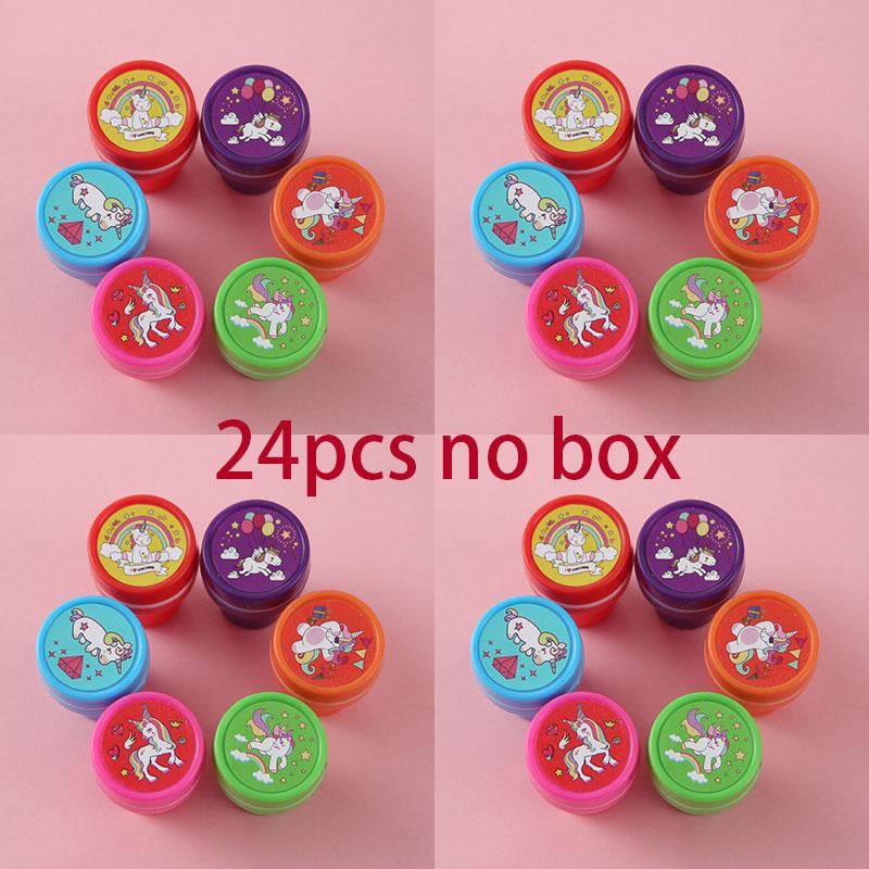 

6/24 шт. различные штампы с единорогом, детские самочернила, детские вечерние сувениры, шкатулка с сокровищами, призовые классные пасхальные яйца, игрушки