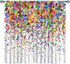 Colorful Polka Dot Curta, Kids Watercolor Rainbow Abstract Circles Geometric Pattern Window Treatments For Children Girls
