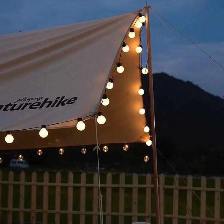 Outdoor Solar G50 Bulb String Lights - Waterproof Camping & Courtyard Decoration