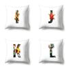 Polyester Pillowcase Flower Decoration Home 26 English Letter Printing Pillowcase Car Cushion Cover