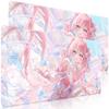 Japanisches Sakura Mädchen Anime Mauspads Schreibtischunterlage Rosa Kirschblüte Rutschfeste Gummi Tastaturmatte Gaming Büro Schreibtisch Dekoration Geschenk