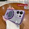 For Redmi Note14 Pro Gradient Glitter Mirror Bracket Phone Case For Xiaomi 14T POCO X7 Redmi Note 14 Pro+ 14C Plating Soft Cover
