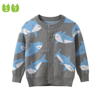 Fashion Children's Cardigan Boy's Knitted Sweater Baby Sweater Coat