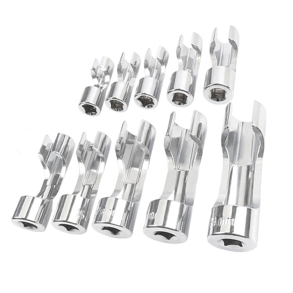Fuel Line Socket Wrench 10-19mm Diesel Injector Fuel Line Socket Wrench Set Union Nut Socket For Elbow Nuts & Bolts Hand Tool