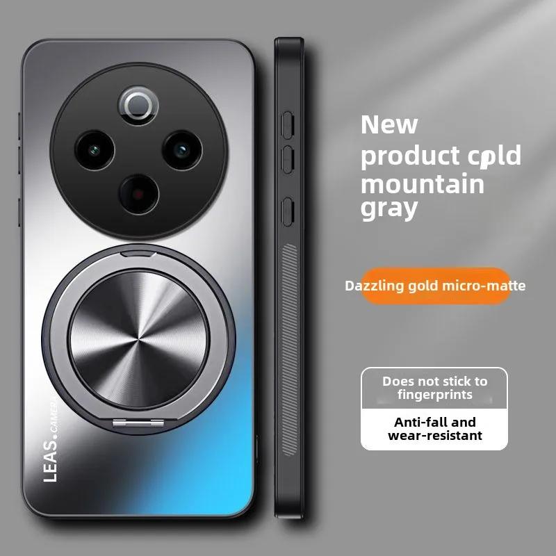 

Для VIVO IQOO Z10 Turbo Pro AG Матовый Магнитный Держатель-подставка Чехол для телефона Для VIVO IQOO Z10X Z10 Turbo Ударопрочный Твердый Чехол для телефона Бампер For IQOO Z10 серый