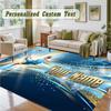 Crystal Velvet Square Rug Custom NameErling Haaland Pattern Non Slip Home Floor Decor Rug