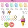 Donut Birthday Party Decorations Including Donut Balloon Garlands Banners in Pink Blue Perfect for Sweet Birthday Party Decor
