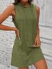 Sukienka bez rękawów z kapturem ze sznurkiem, sukienka codzienna na wiosnę lato, odzież damska