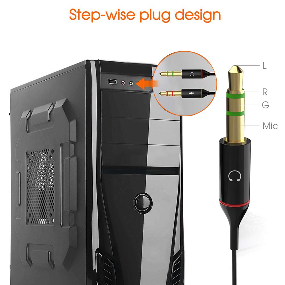 Headset Splitter Cable Mini for PC 3 