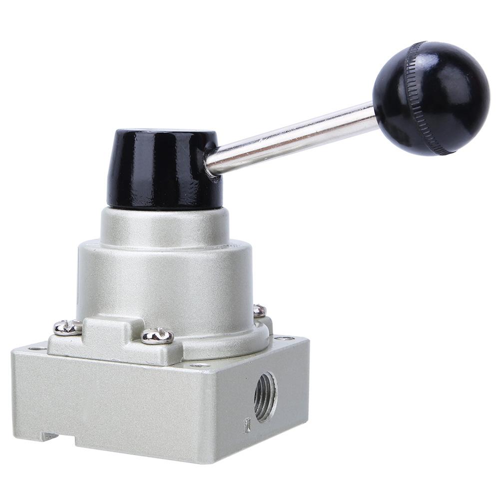 G1 4in Lever Hand Valve Direct Acting Aluminum Alloy 3 Position 4 Way VH200 02 0 8kgf cm²