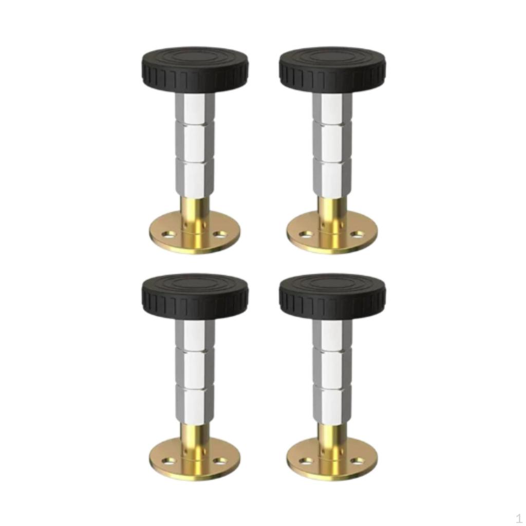 4 Pieces Headboard Stoppers Bed Frame Holder Adjustable Height Stabilizers for Cabinets