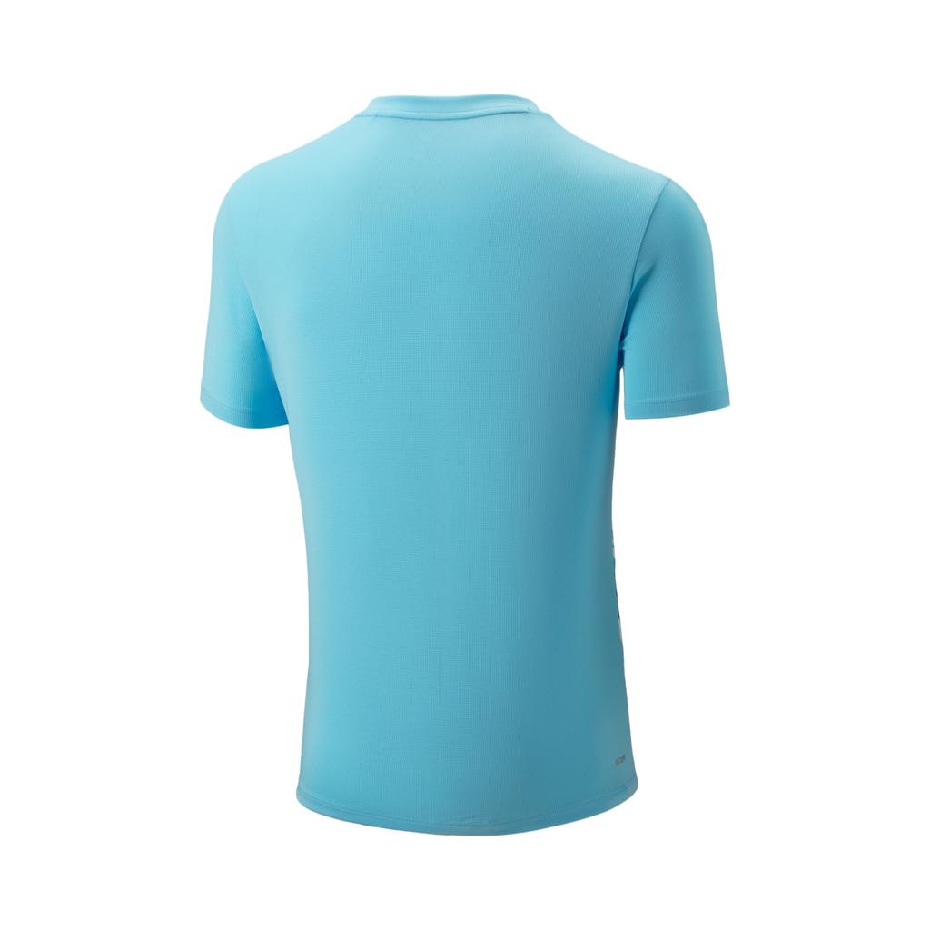 Li Ning Badminton Series Color Block V-Neck Comfortable Breathable Versatile Short Sleeve T-Shirt Mid Waist Shorts Casual Sports Set AATV013-5