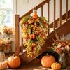 Pumpkin Berry Hanging Water Drop Wreath Front Door Porch Decor Handmade Plastic Fall Thanksgiving Decoration
