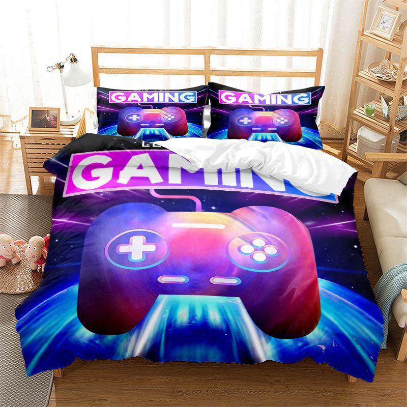 Three-Piece Digital Printing Kit Bedding, Gamepad Home Textile Four-Piece Quilt Cover