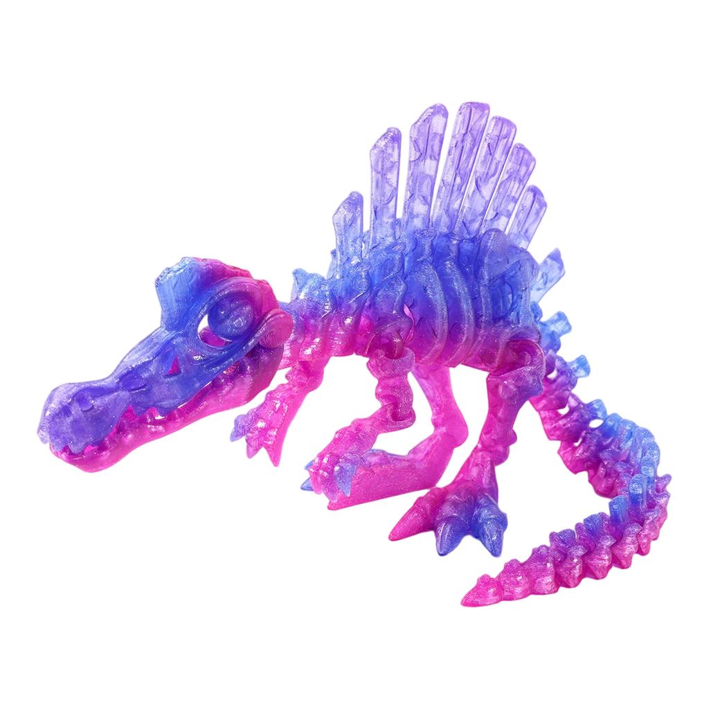 3D Printed Spinosaurus Dinosaur Skeleton Model Educational Puzzle Toy for Assembly and Display Suitable for Science and Learning Projects