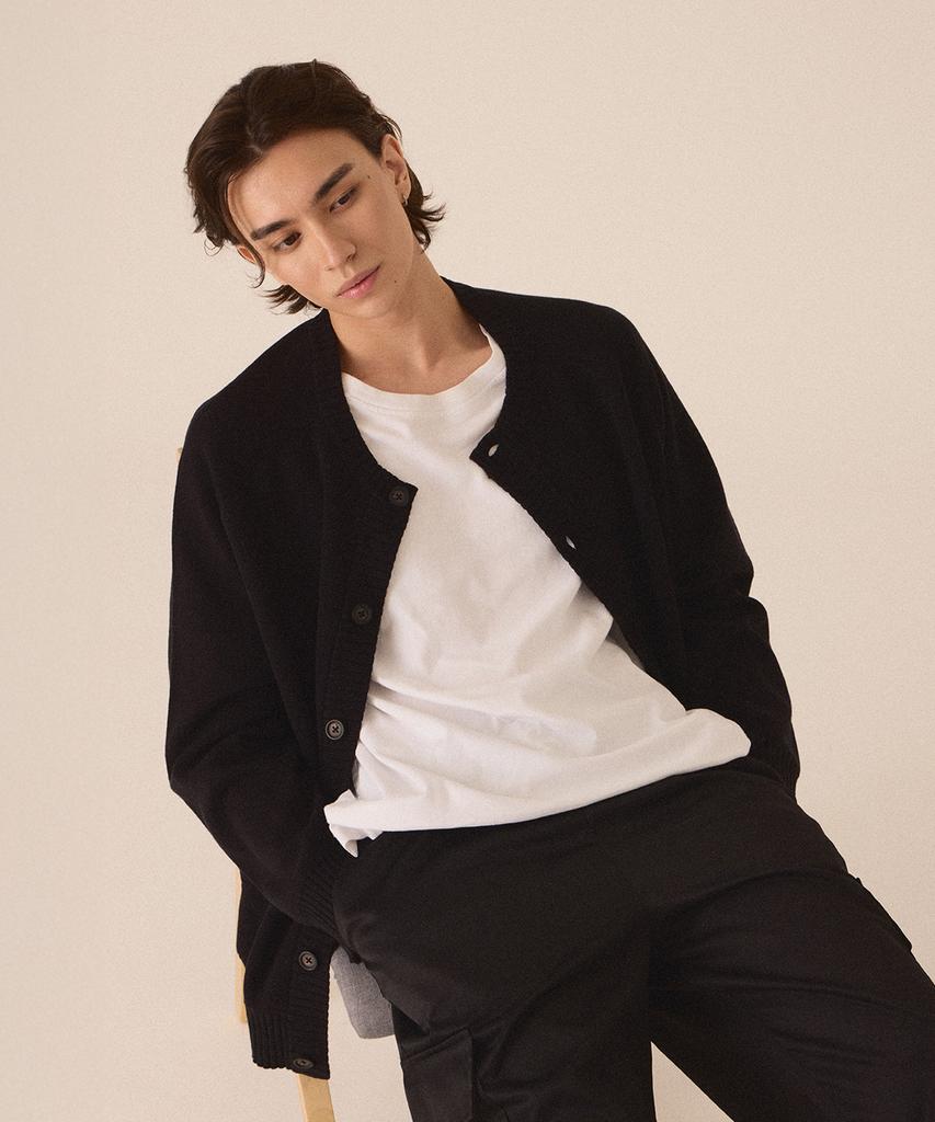 Cutz Round Neck Button Cardigan - 2 Colors