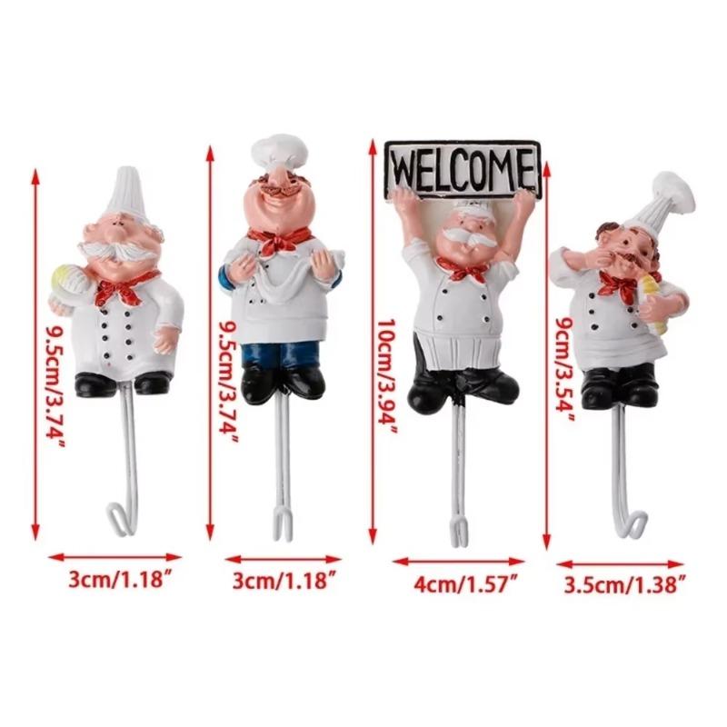 Cute Cartoon Little Character Kitchen Wall Hanging Hook Hanging Key and Punching-free Hook Sticking Hook Behind Door