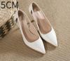 Fashion Women's High-heeled New with Stone Patterned Patent Leather Heels Women Pointed Toes Solid Color Widened Versized Womens Shoes