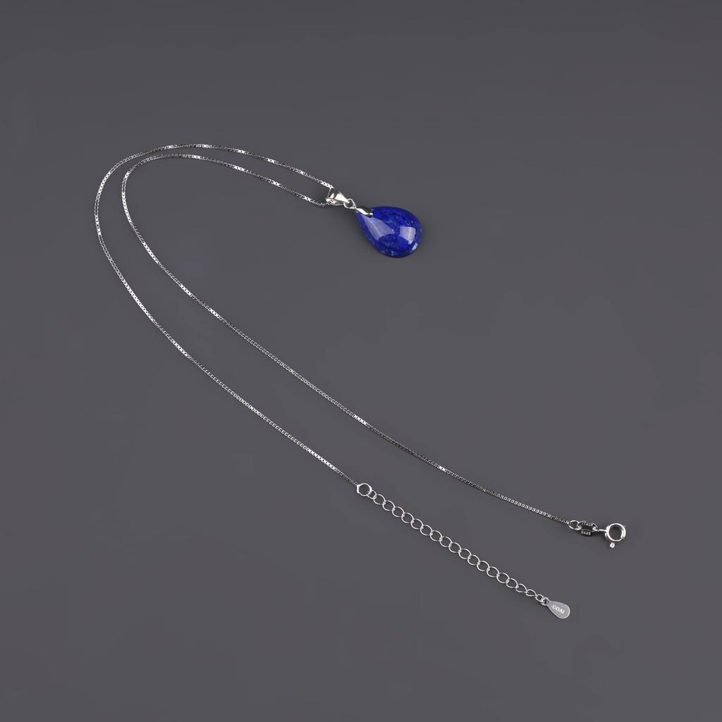 [COAI] Natural Lapis Lazuli Teardrop Birthstone Necklace for Women