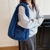 Borsa a Spalla in Denim Lavato Dgdaemun Coreana da Donna Moda Grande Capacità Borsa con Manico Casual Texture Versatile Borse Semplici per la Conservazione
