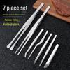 Stainless Steel Tongs Set: Food, Salad, BBQ, Charcoal, Kitchen, Steak, Bag, Tweezers