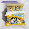 3pcs Bluey pattern bedding set duvet cover set includes duvet cover &pillowcases,perfect all season bedroom decoration&gift
