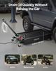 Low Profile Oil Drain Pan, 75.7 L Capacity, Rolling Oil Drain Pan with Electric Pump & 2.2 M Hose, Leak-proof & Corrosion-resistant, Fit for Cars,