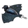 Handcrafted Leather Bat Coin Purse Small Coin Purse Keychain for Women Men Portable Bat Shape Coin Holder