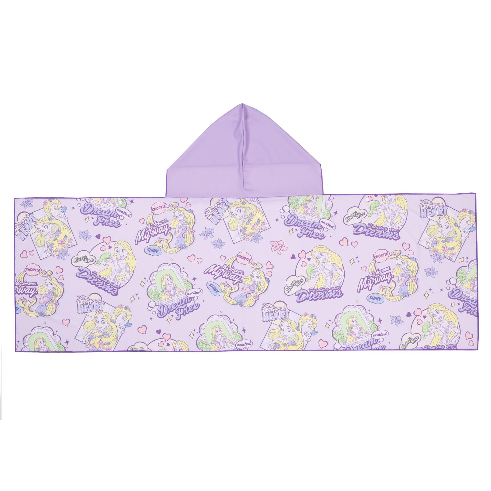

Marushin Cooling Hooded Towel, Disney Tangled, Purple Dreamy, Cool to the Touch, Sun Protection, Drawstring Bag Included, Product Number: 2125024900