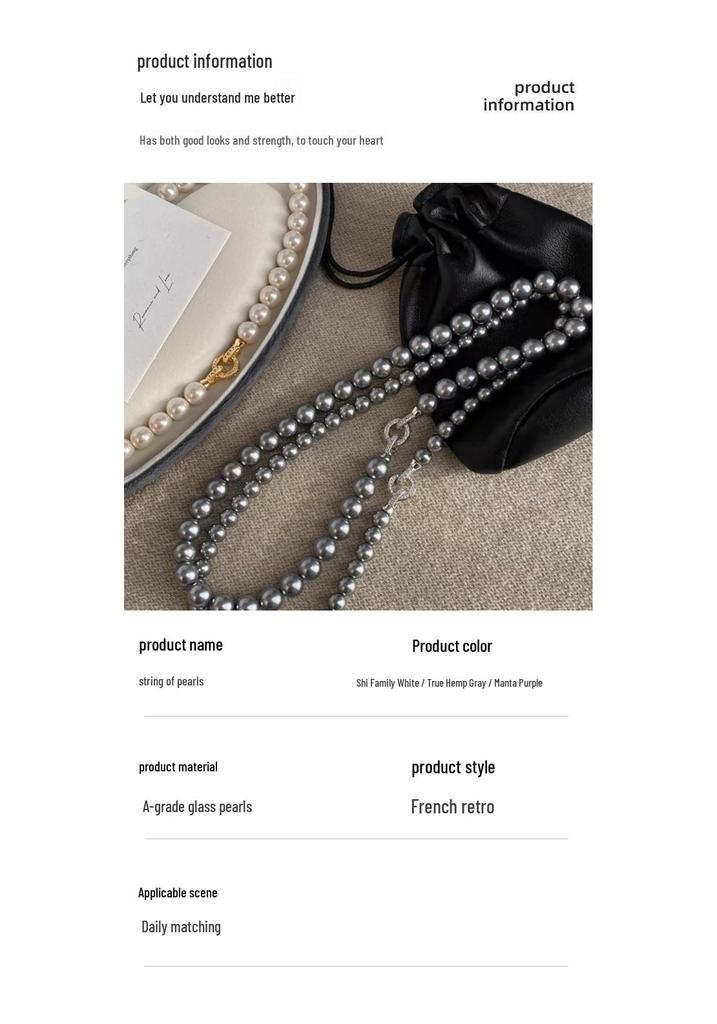 New Elegant Multi-layer Pearl Sweater Chain Necklace - Light Luxury Pendant for Women